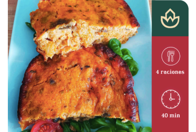 Frittata de berenjena y tomate