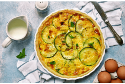 Quiche de verduras con caldo Dietesse