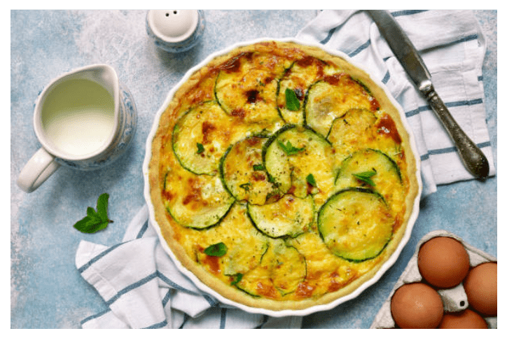 Quiche de verduras con caldo Dietesse